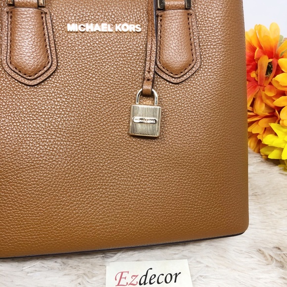 NWT Michael Kors | Adele Medium Leather Satchel - Picture 7 of 8